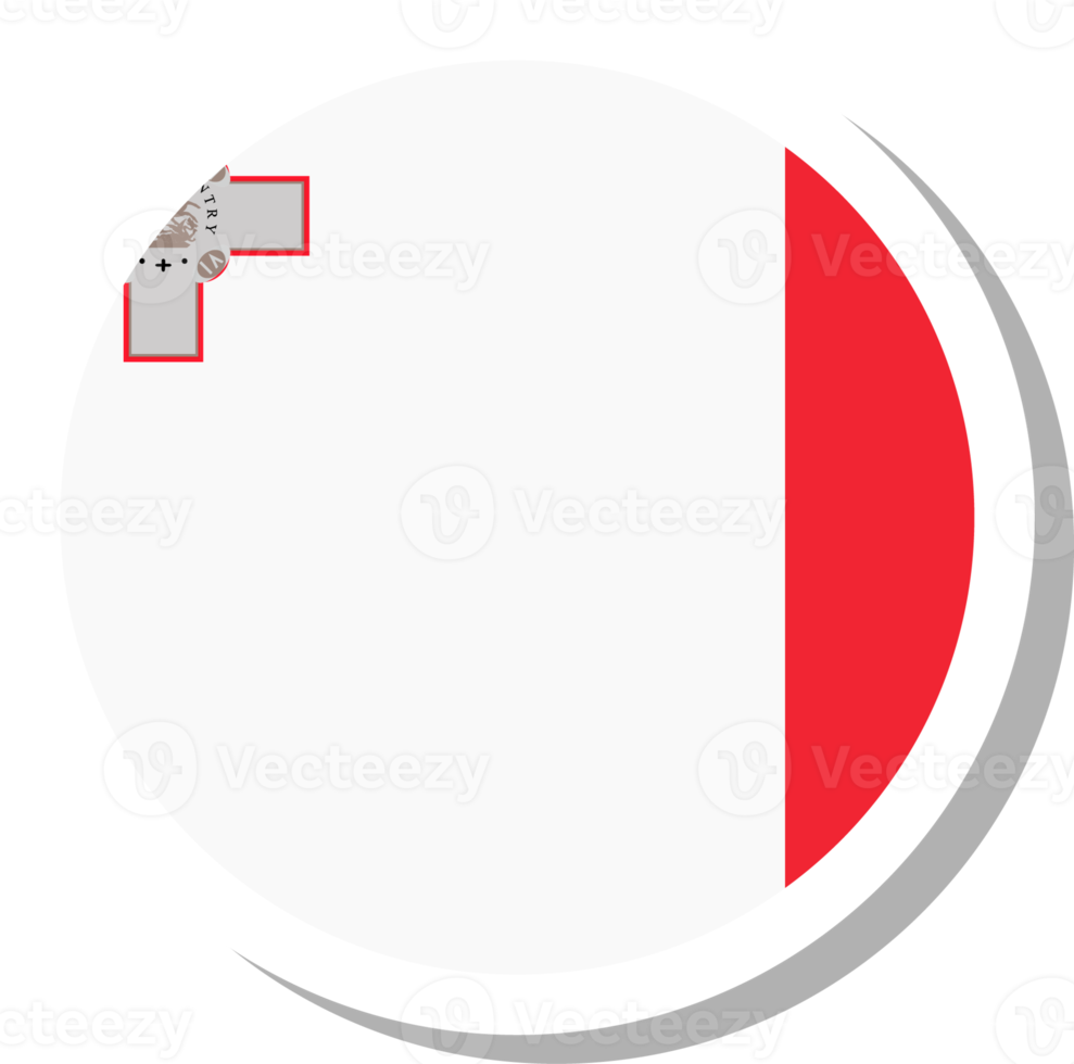 Malta vlag cirkel vorm geven aan, vlag icoon. png