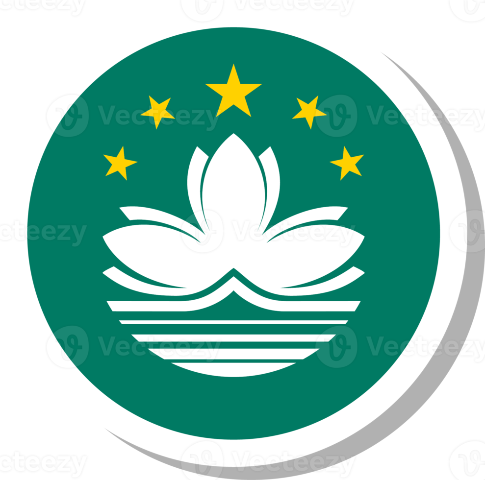 Macau flag circle shape, flag icon. png