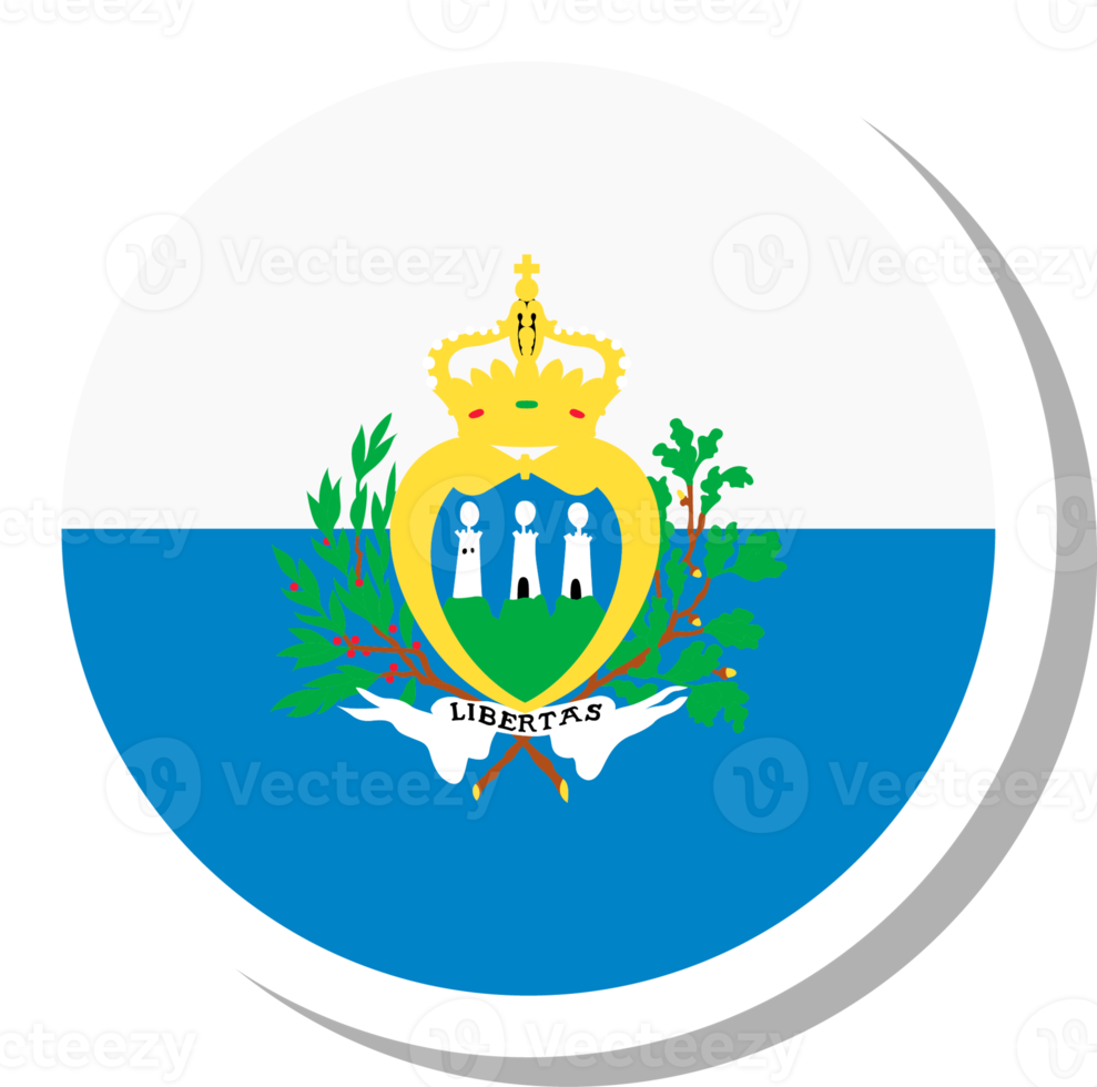 forma de círculo de bandeira de san marino, ícone de bandeira. png