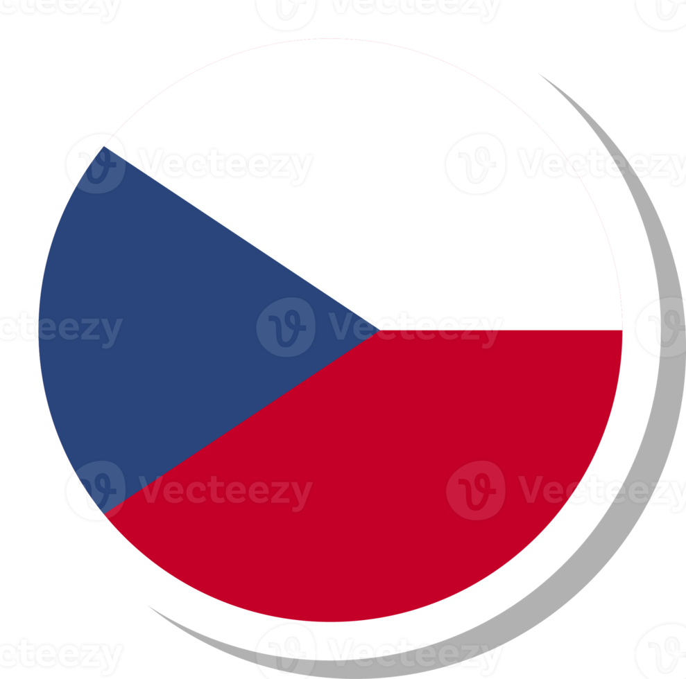 Tsjechisch vlag cirkel vorm geven aan, vlag icoon. png