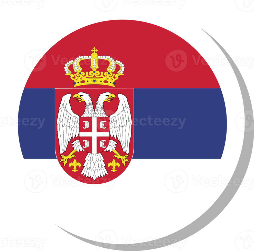 Serbien Flagge Kreisform, Flaggensymbol. png