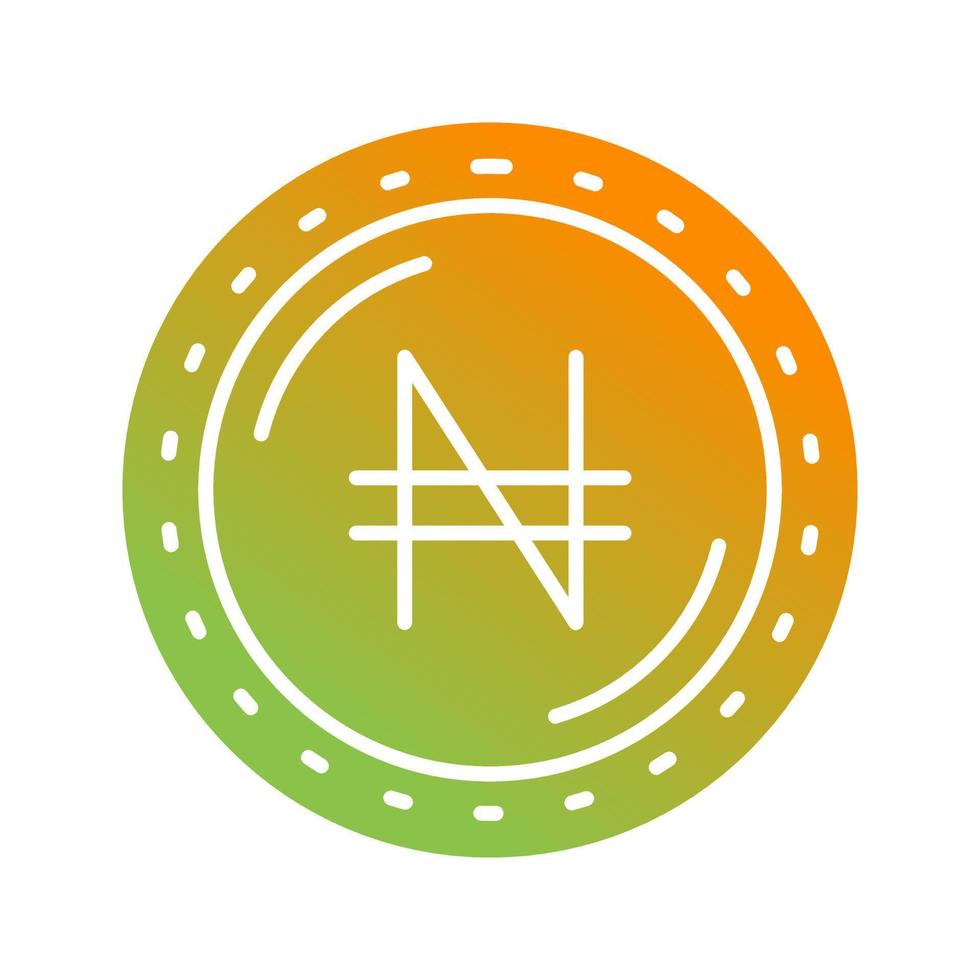 icono de vector de moneda naira