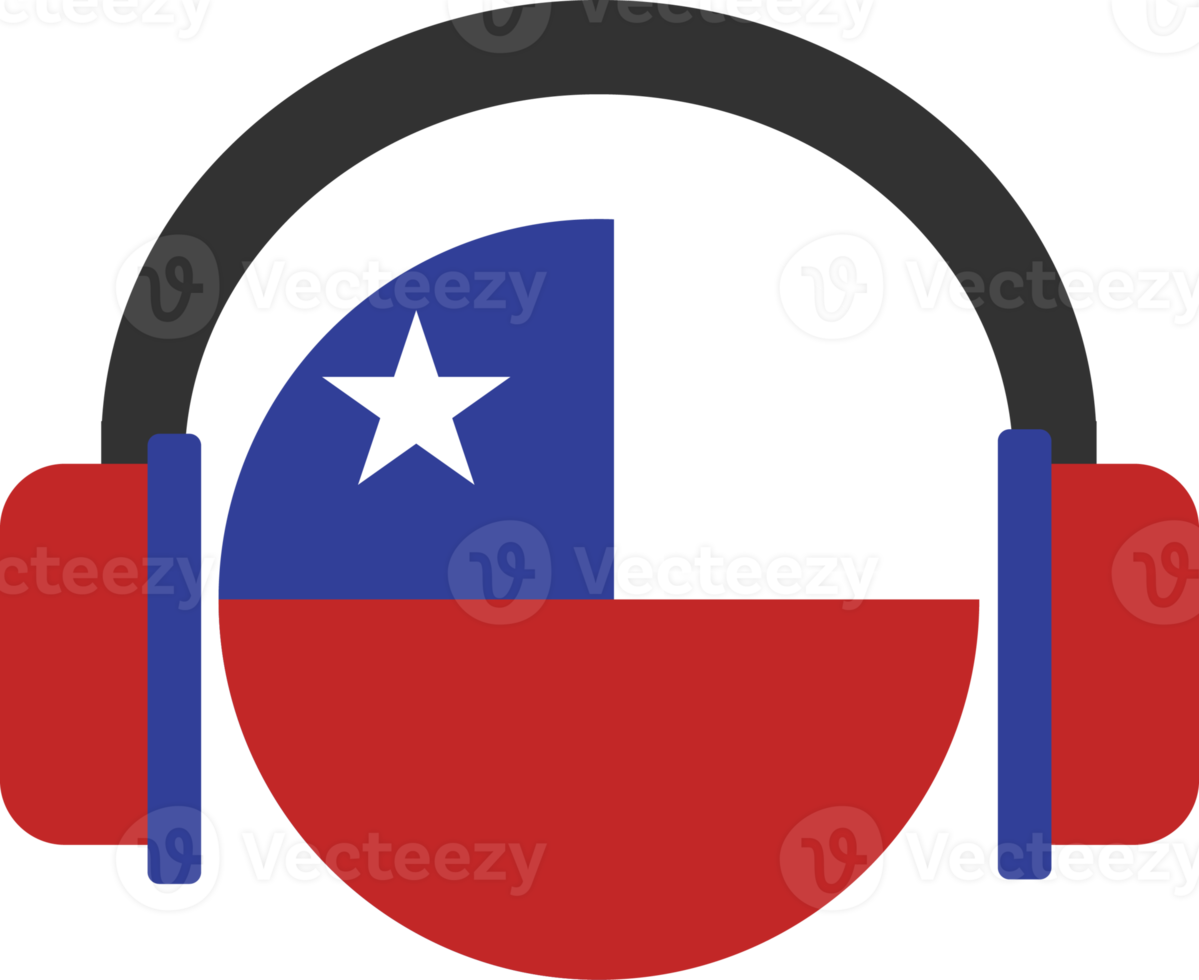 bandera chilena de auriculares. png