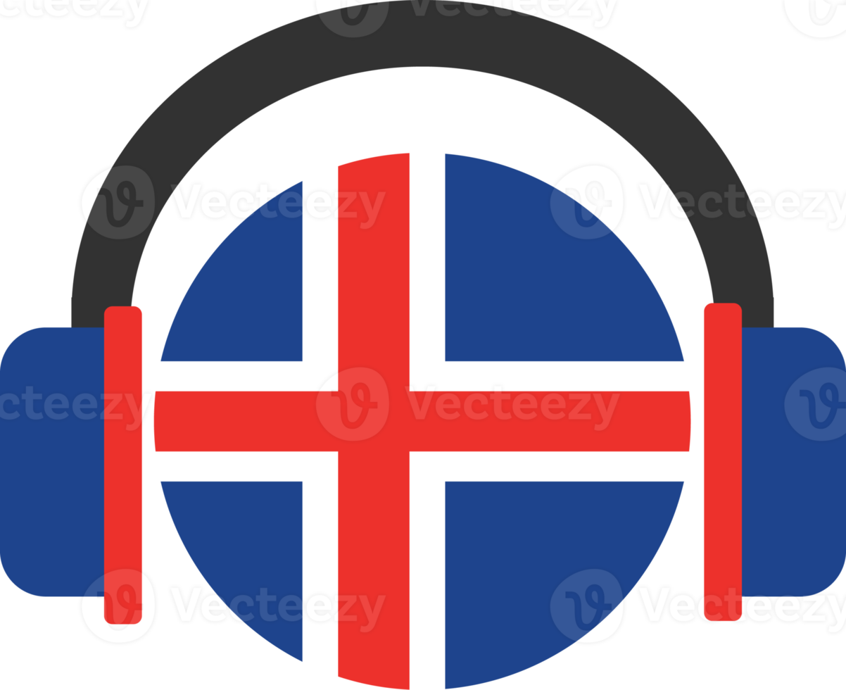 bandera de auriculares de islandia. png