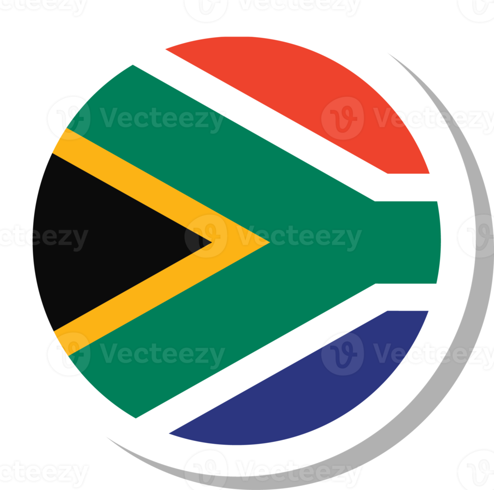 South Africa flag circle shape, flag icon. png