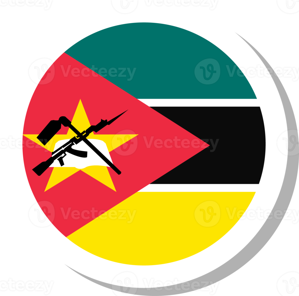 Mozambique flag circle shape, flag icon. png