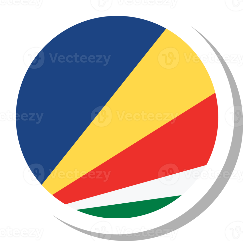 Seychellerna flagga cirkel form, flagga ikon. png