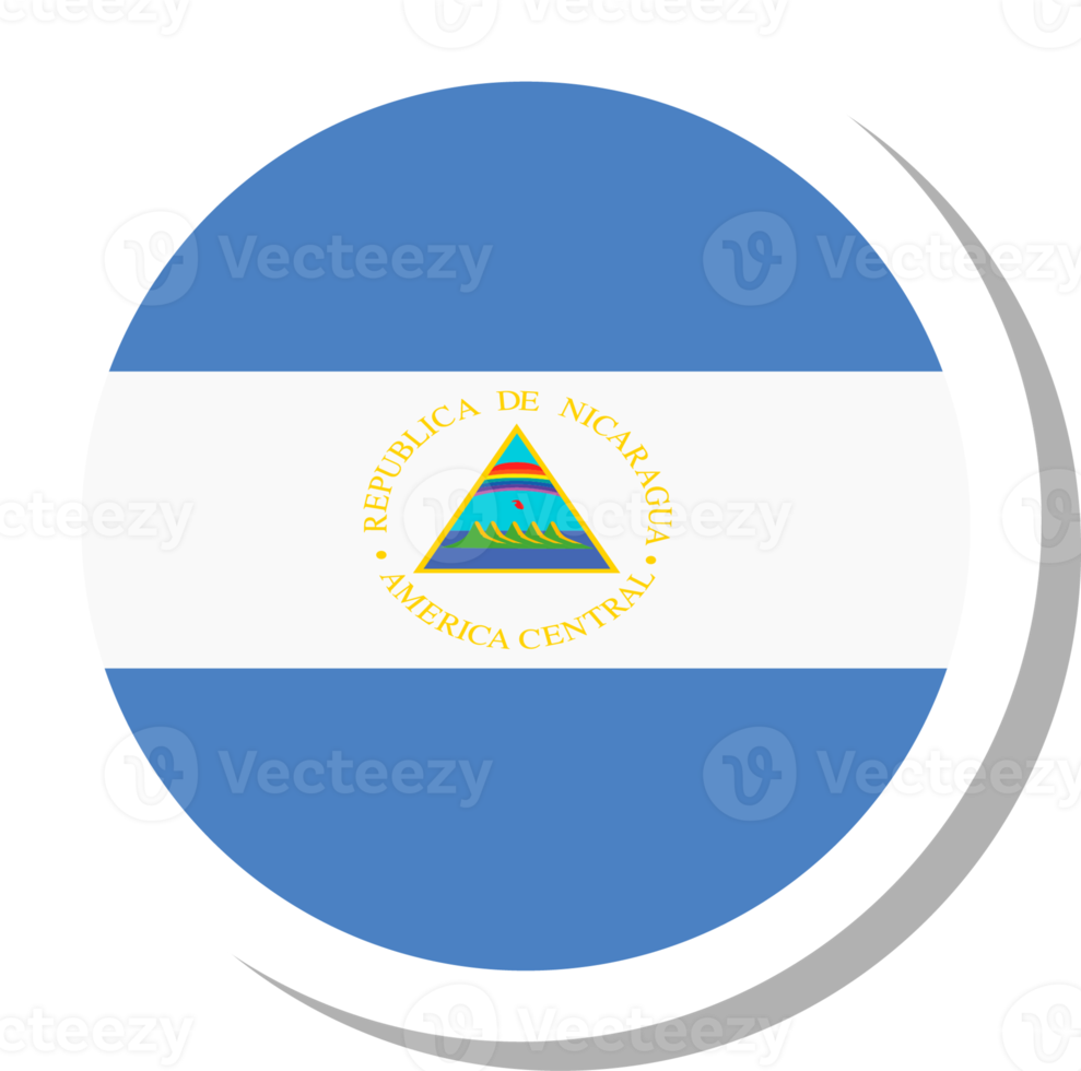 Nicaragua flag circle shape, flag icon. png