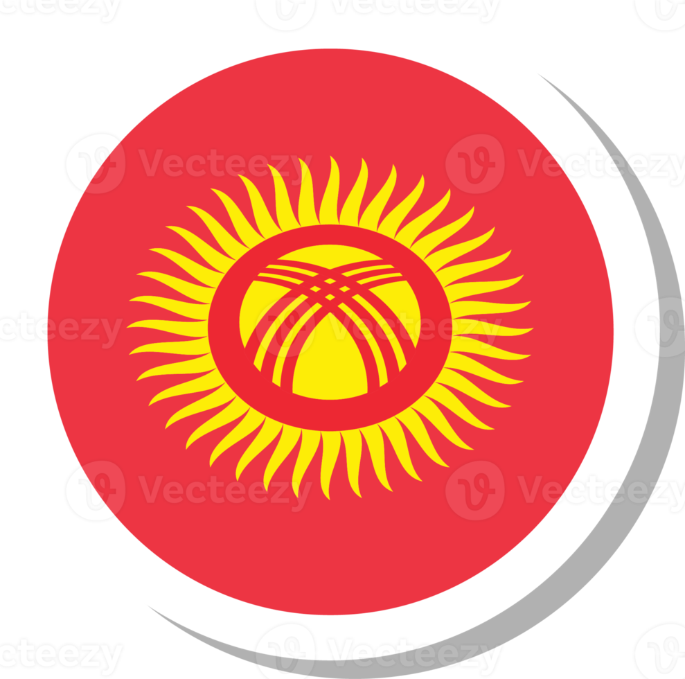 Kyrgzstan flag circle shape, flag icon. png