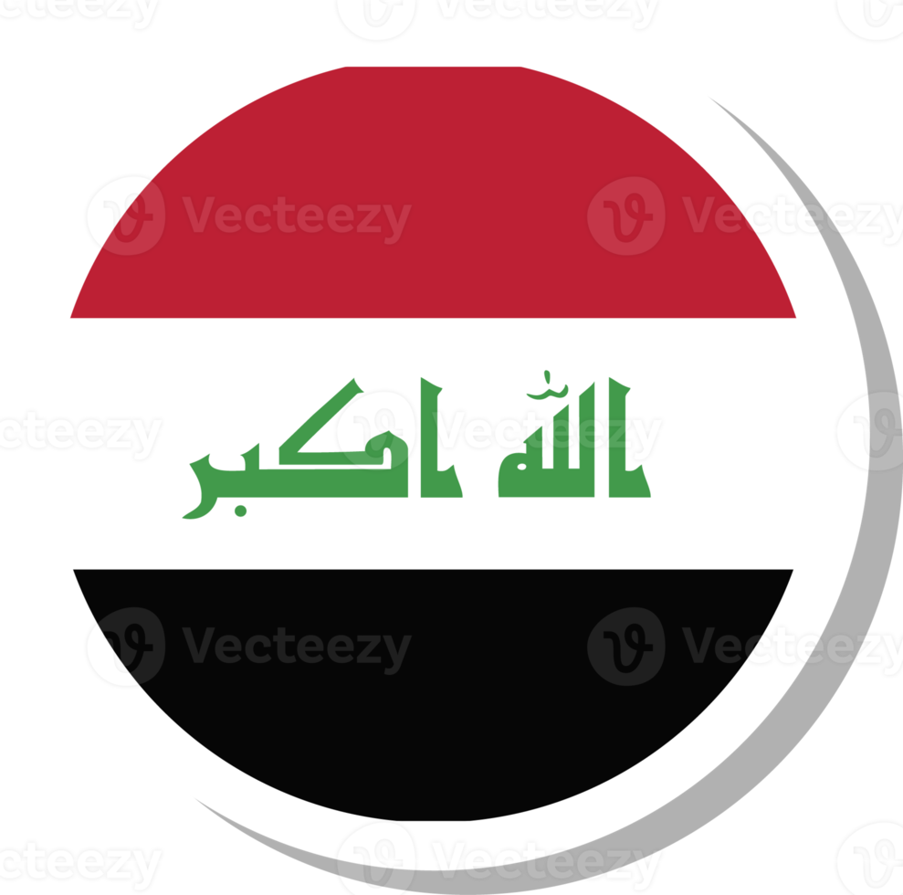 forma de círculo de bandera de irak, icono de bandera. png