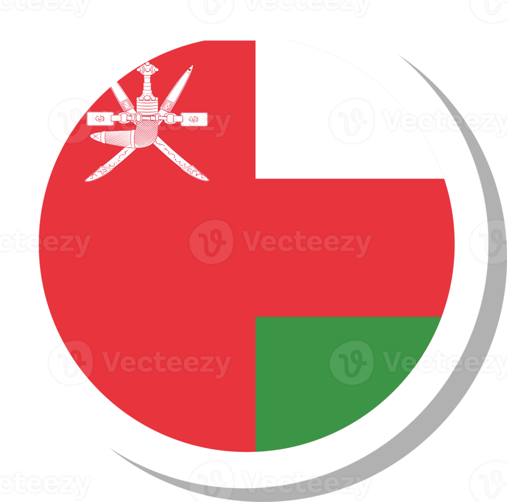 Kreisform der Oman-Flagge, Flaggensymbol. png