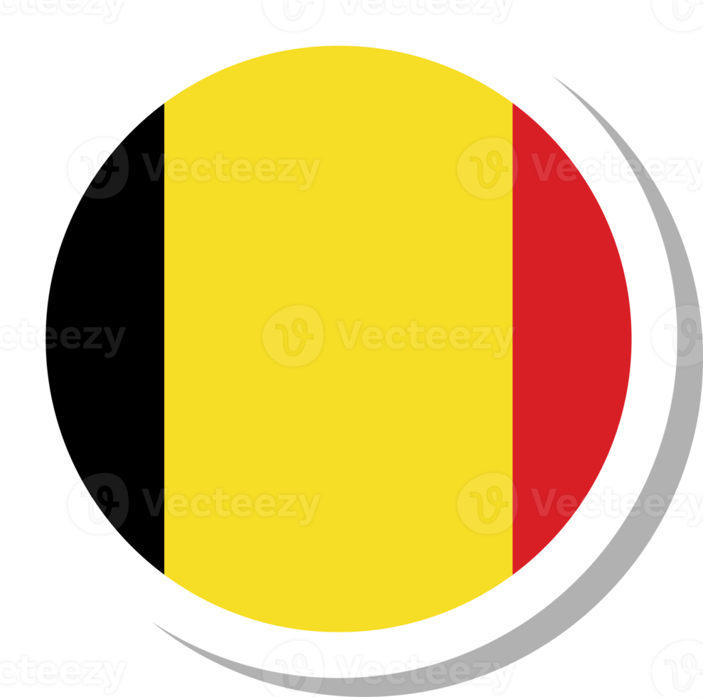 forma de círculo de bandera de Bélgica, icono de bandera. png