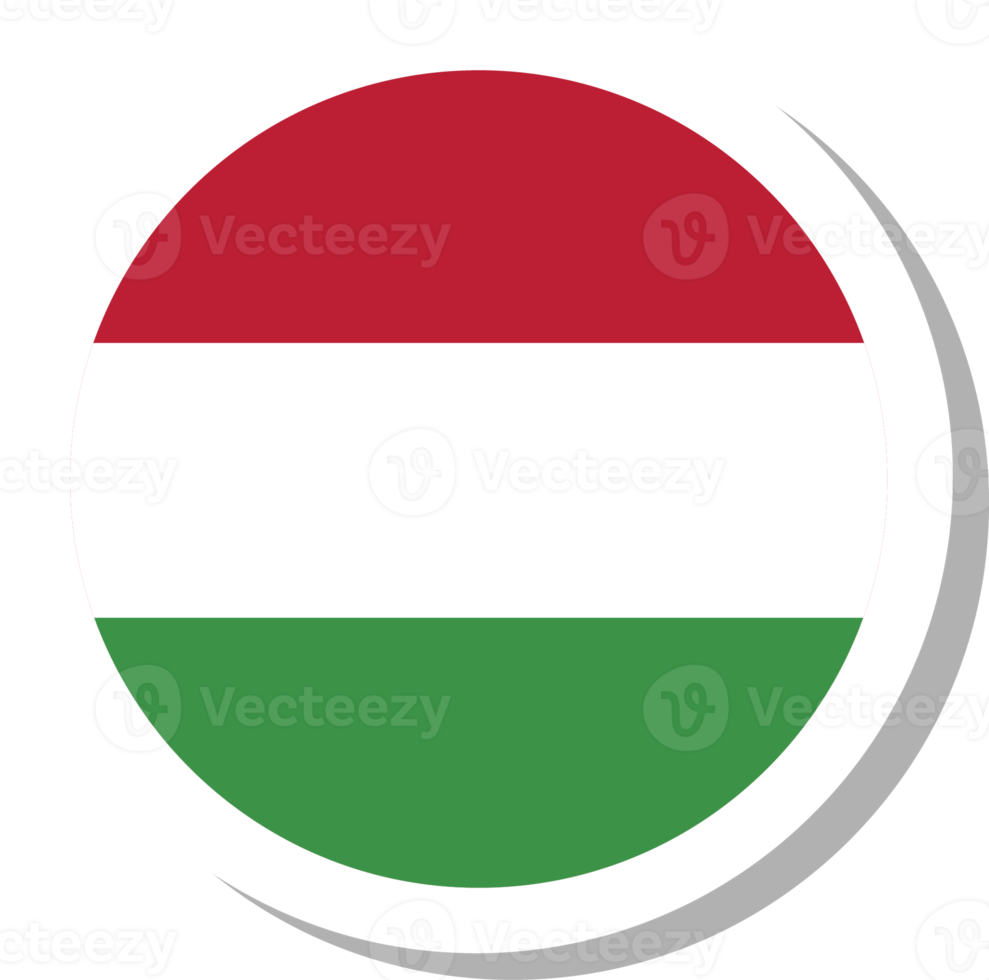 Hungary flag circle shape, flag icon. png