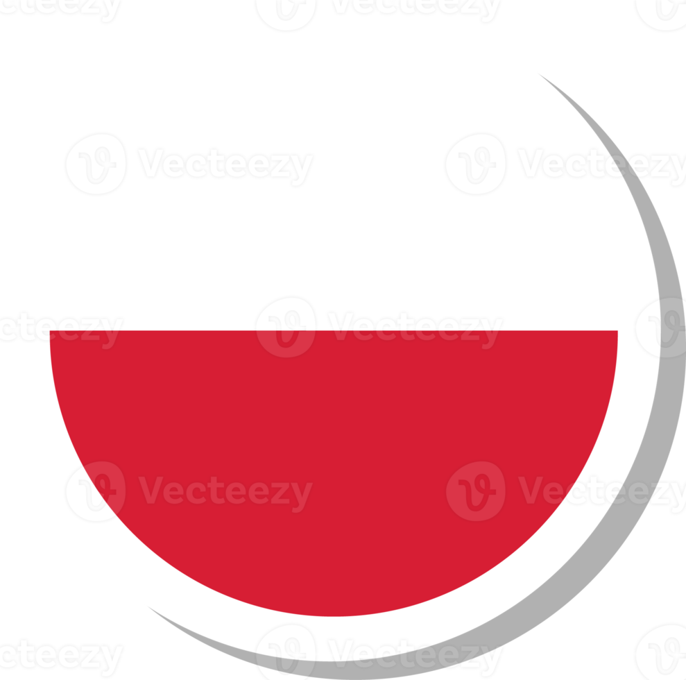 forma de círculo de bandera de polonia, icono de bandera. png