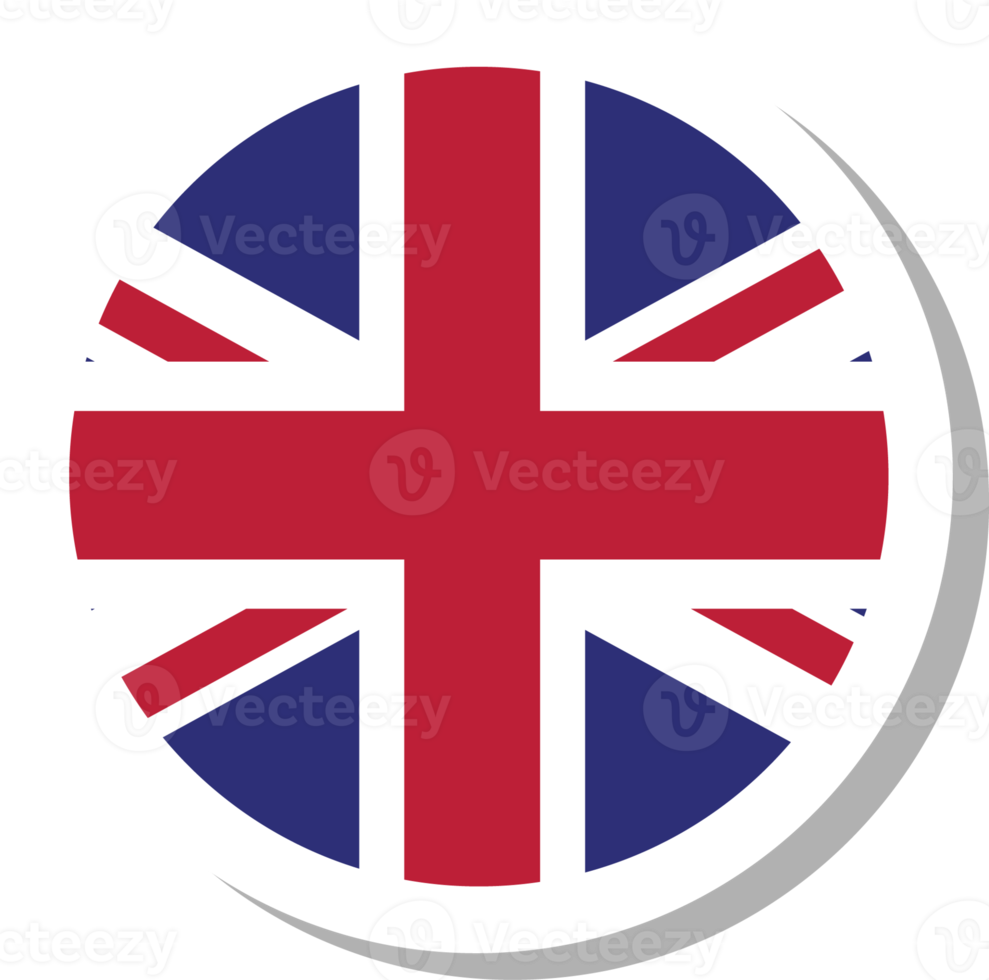 United Kingdom flag circle shape, flag icon. png