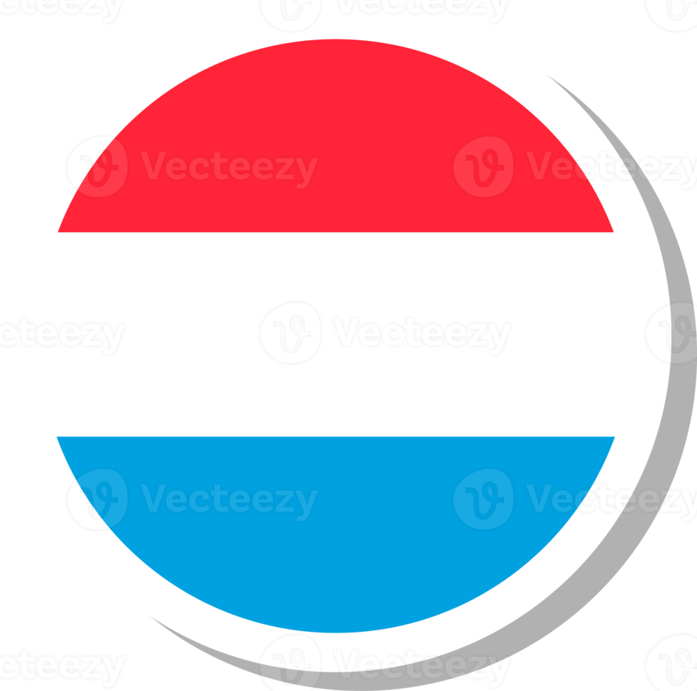 forma de círculo de bandeira de luxemburgo, ícone de bandeira. png