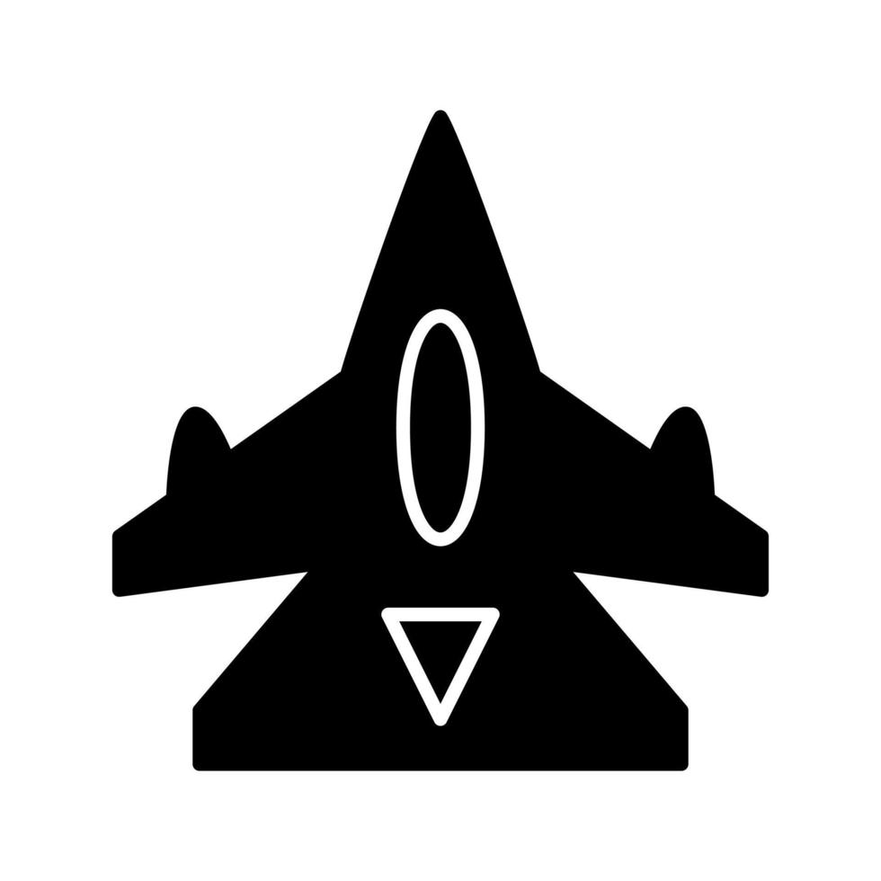 icono de vector de avión de combate