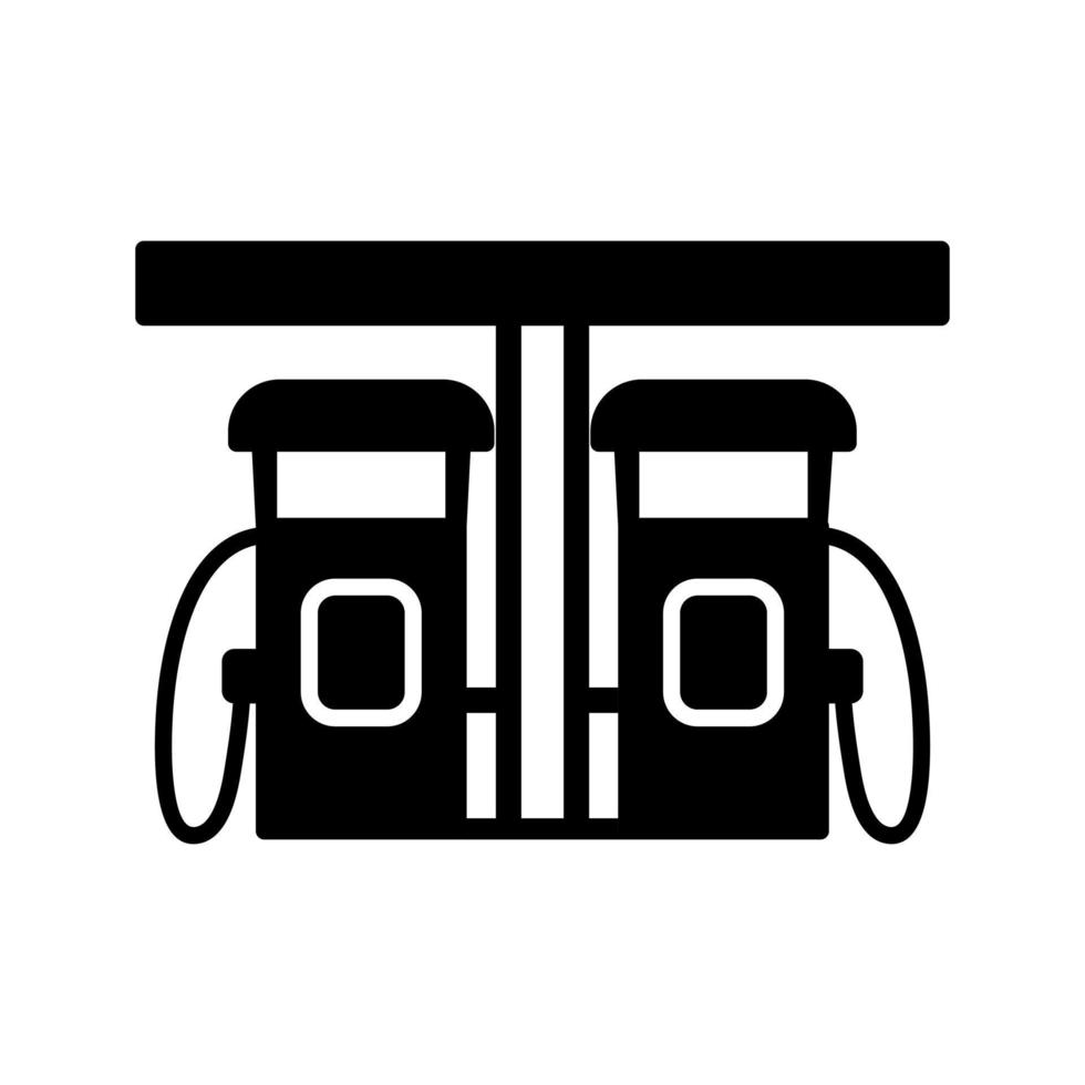 icono de vector de estación de gasolina