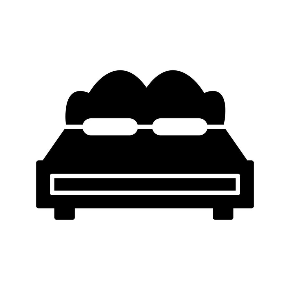 icono de vector de cama doble