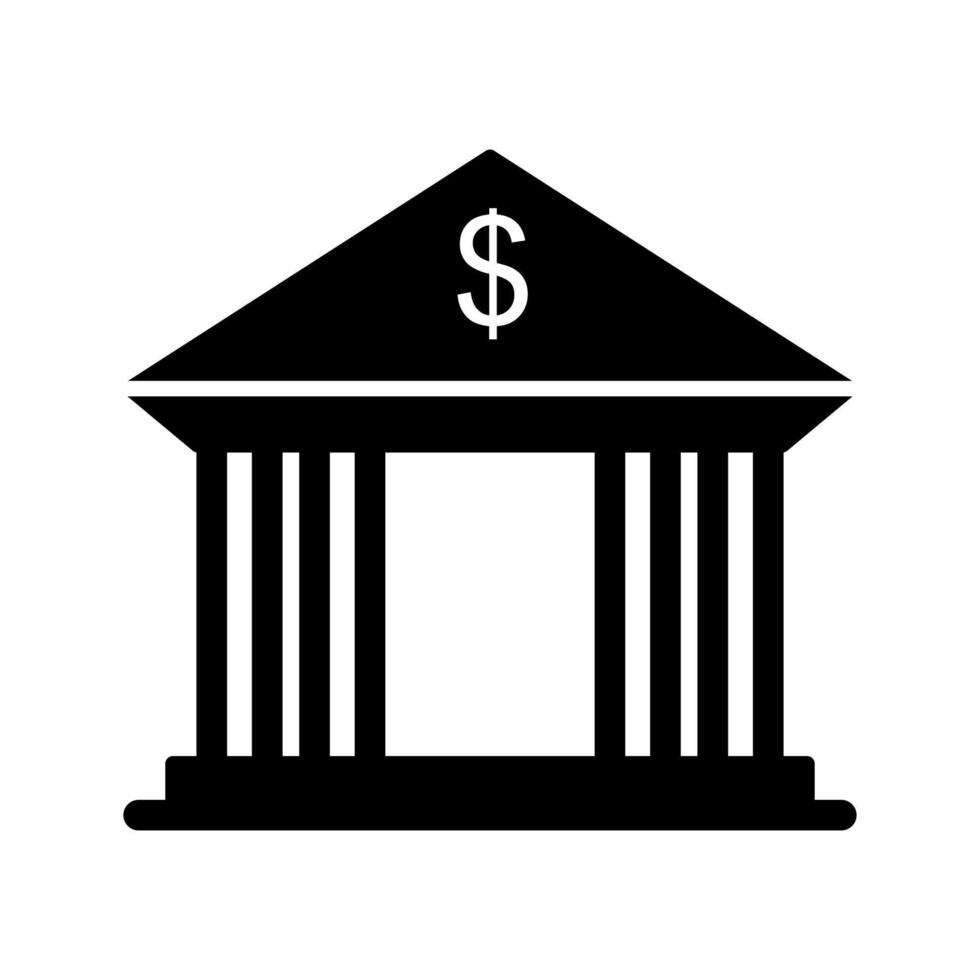 Bank Building Vector Icon
