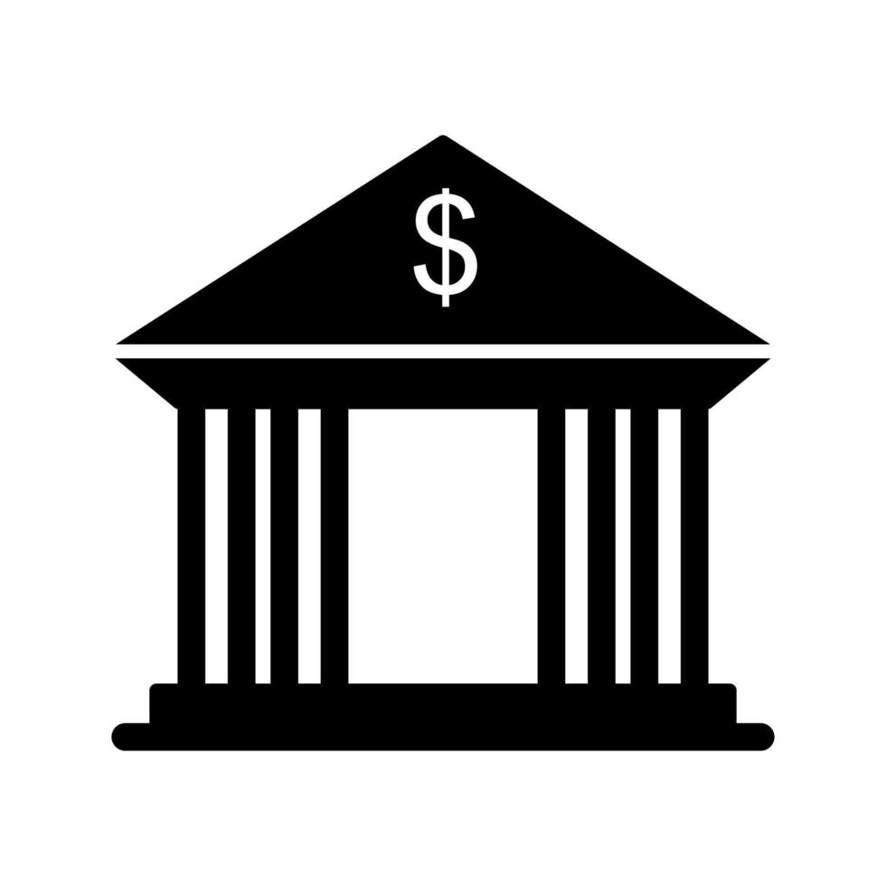 Bank Building Vector Icon