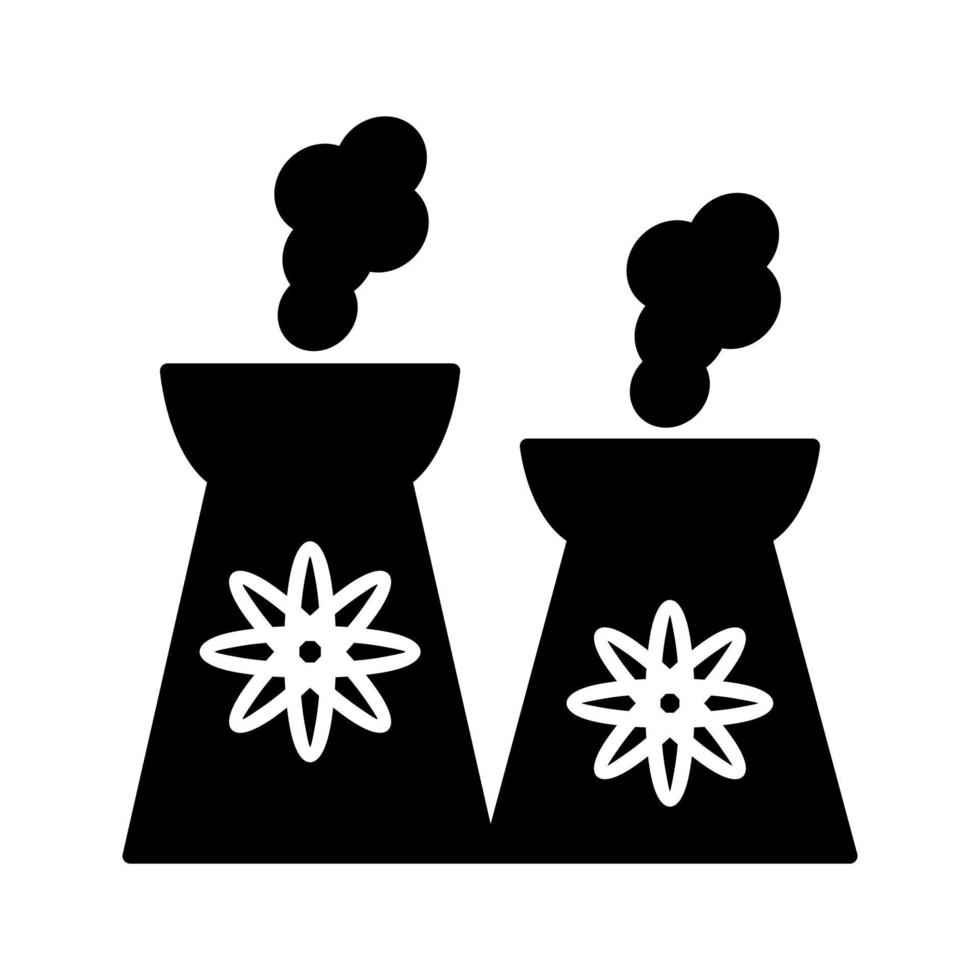 Nuclear Plant Vector Icon