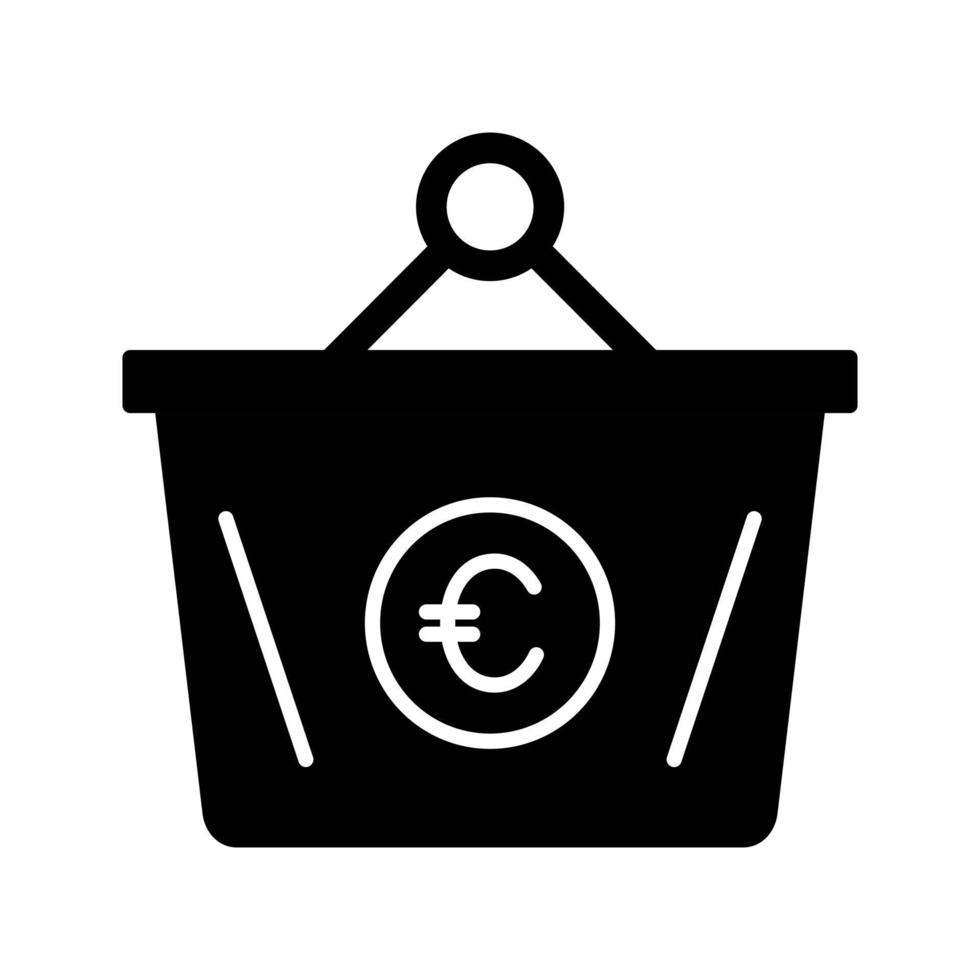 Euro Basket Vector Icon