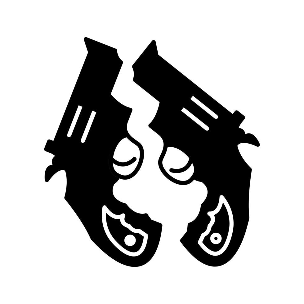 Two Guns Vector Icon