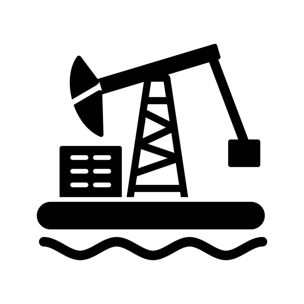 Oil Platform Vector Icon