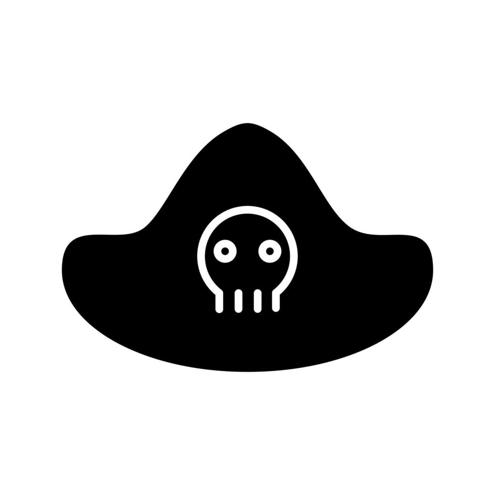 icono de vector de sombrero pirata