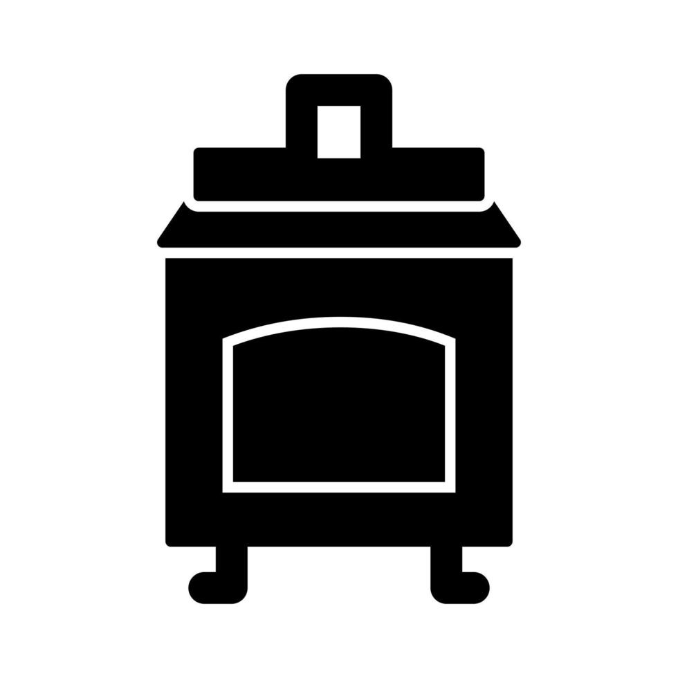 icono de vector de horno de carbón