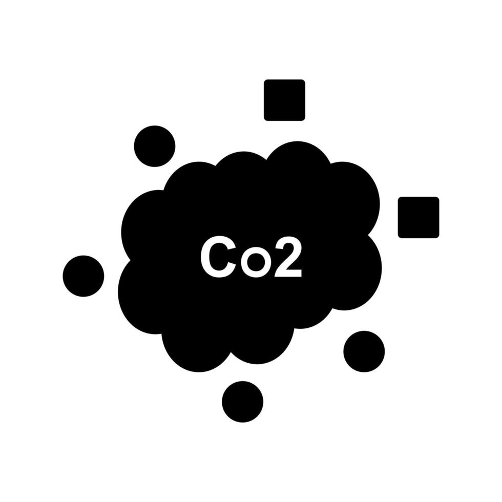 c icono de vector de dióxido de carbono