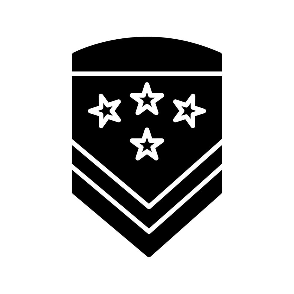 icono de vector de insignia militar