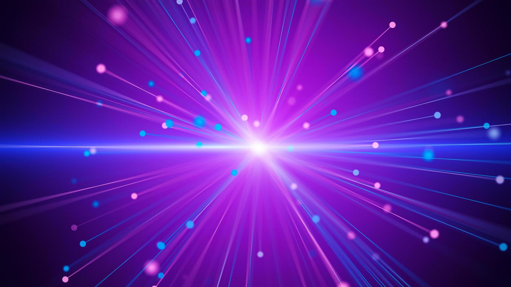Shining cosmic background. Abstract illustration of flying dots and lines. Images obtained from NASA and the Hubble telescope. 3d rendering. photo