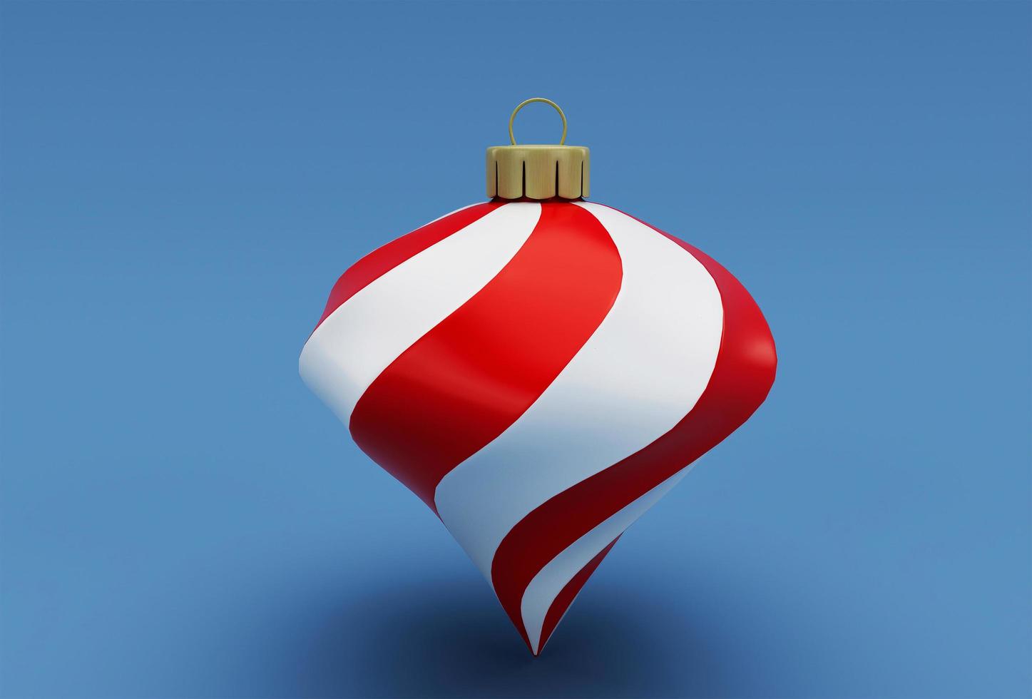 Christmas ball light bulb ornament 3d illustration on white background. photo