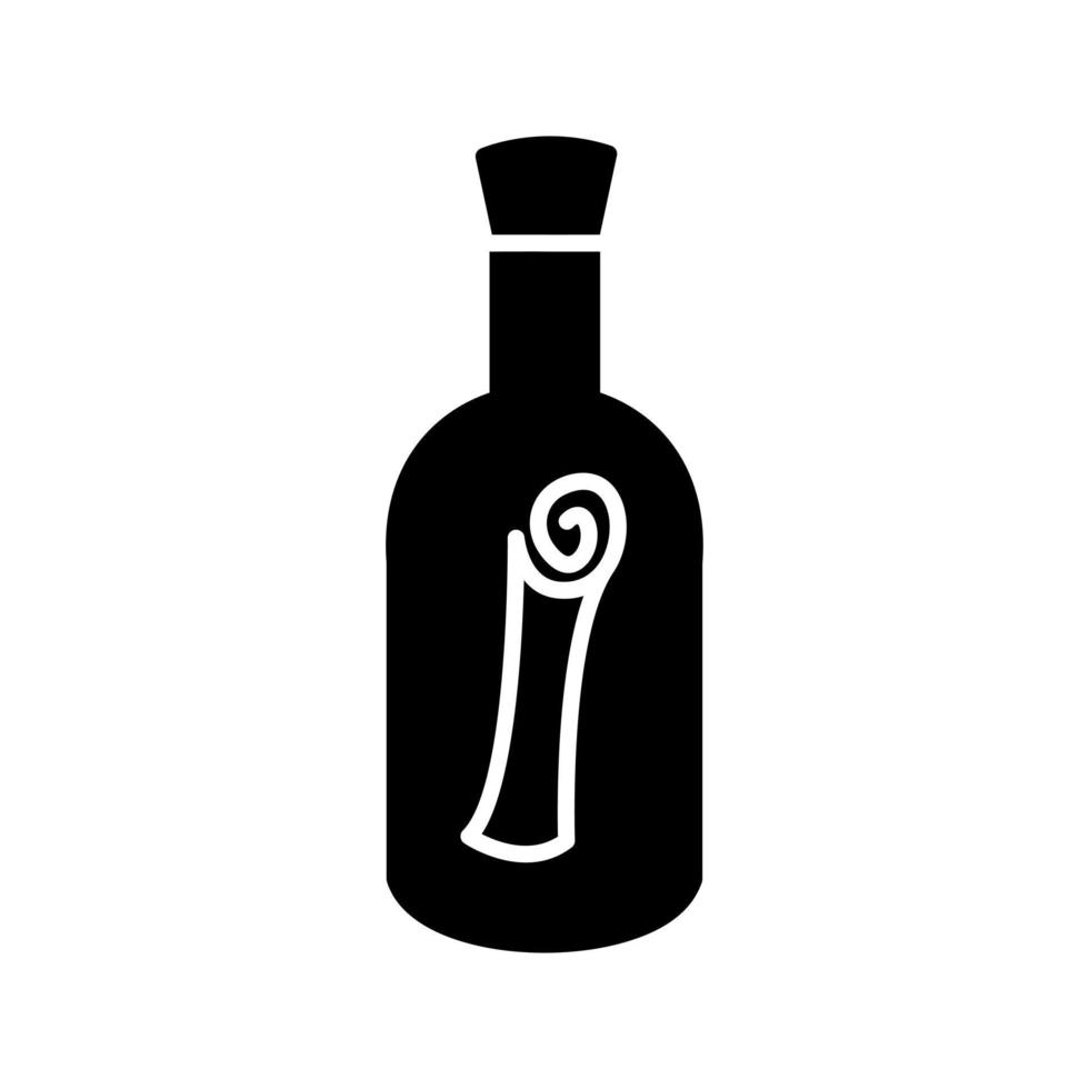 Scroll in Bottle Vector Icon