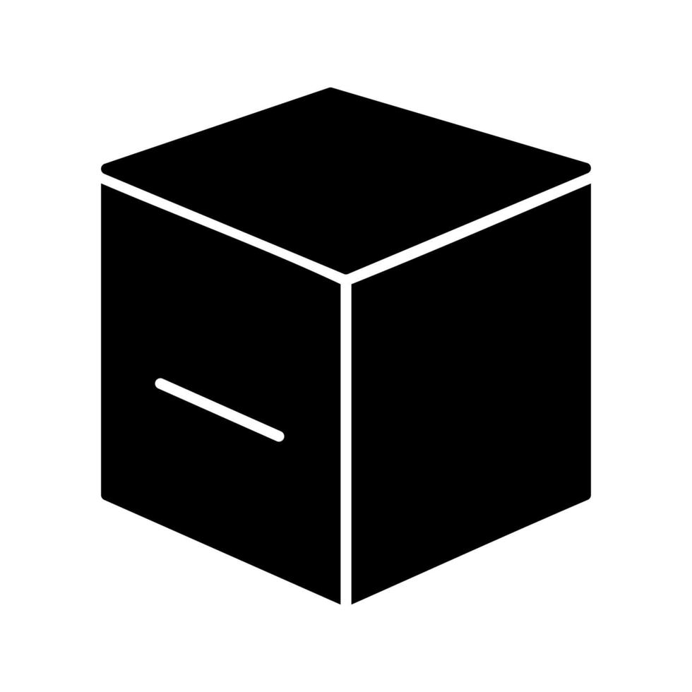 icono de vector de cubo