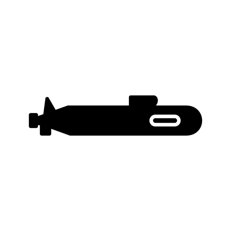 icono de vector submarino