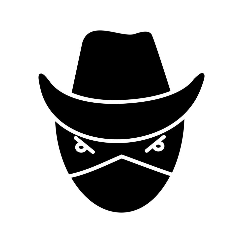 icono de vector de bandido