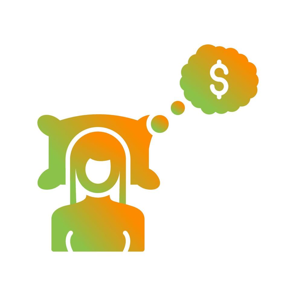 Dream Glyph Gradient Icon vector