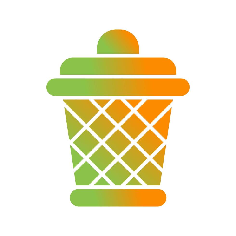 Dustbin Glyph Gradient Icon vector