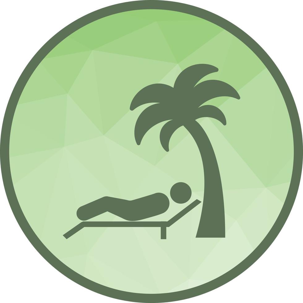 Lying on beach Low Poly Background Icon vector
