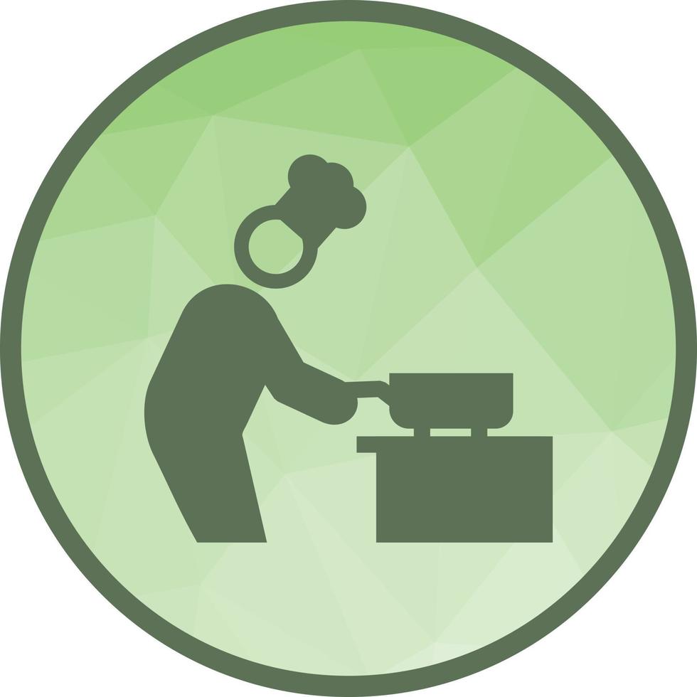 Cooking Low Poly Background Icon vector