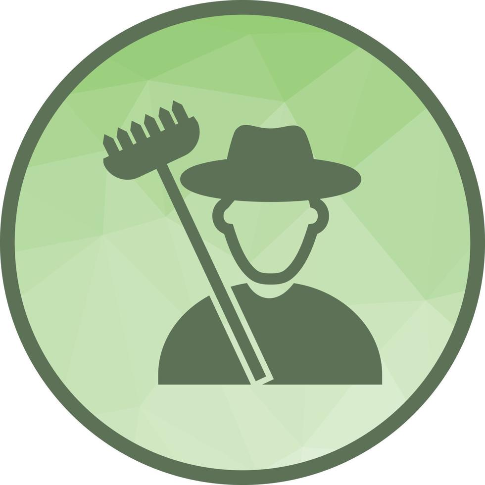 Farmer Low Poly Background Icon vector