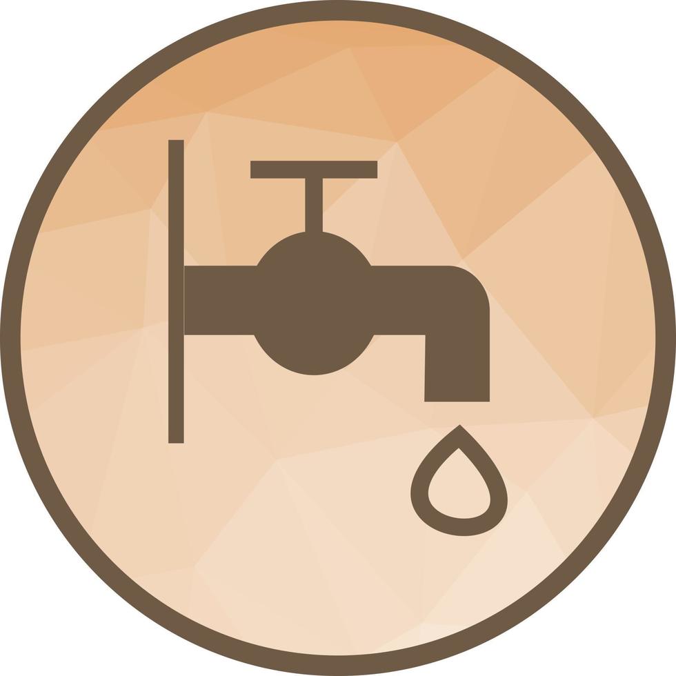 Water Tap Low Poly Background Icon vector