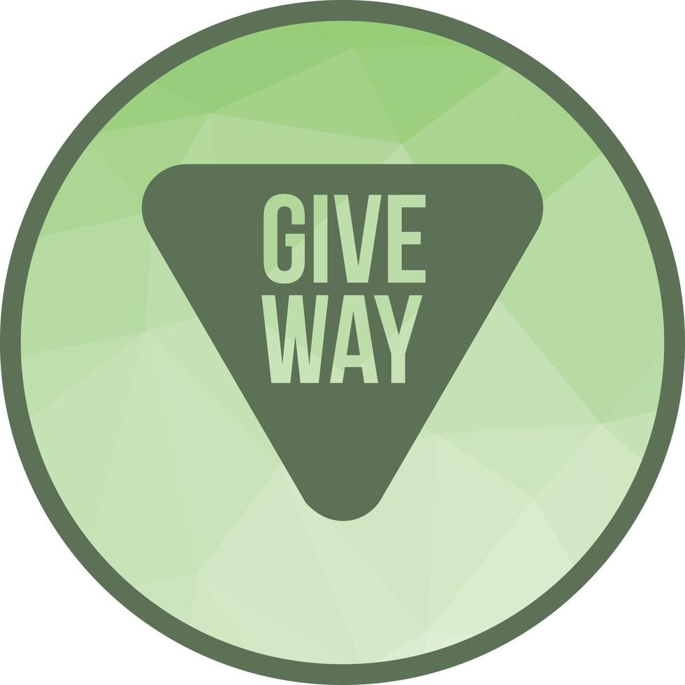 Give Way Low Poly Background Icon vector