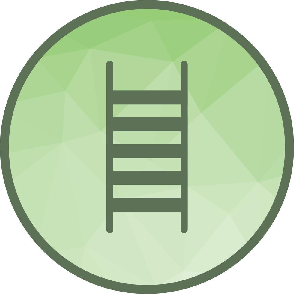 escalera, bajo, poly, plano de fondo, icono vector