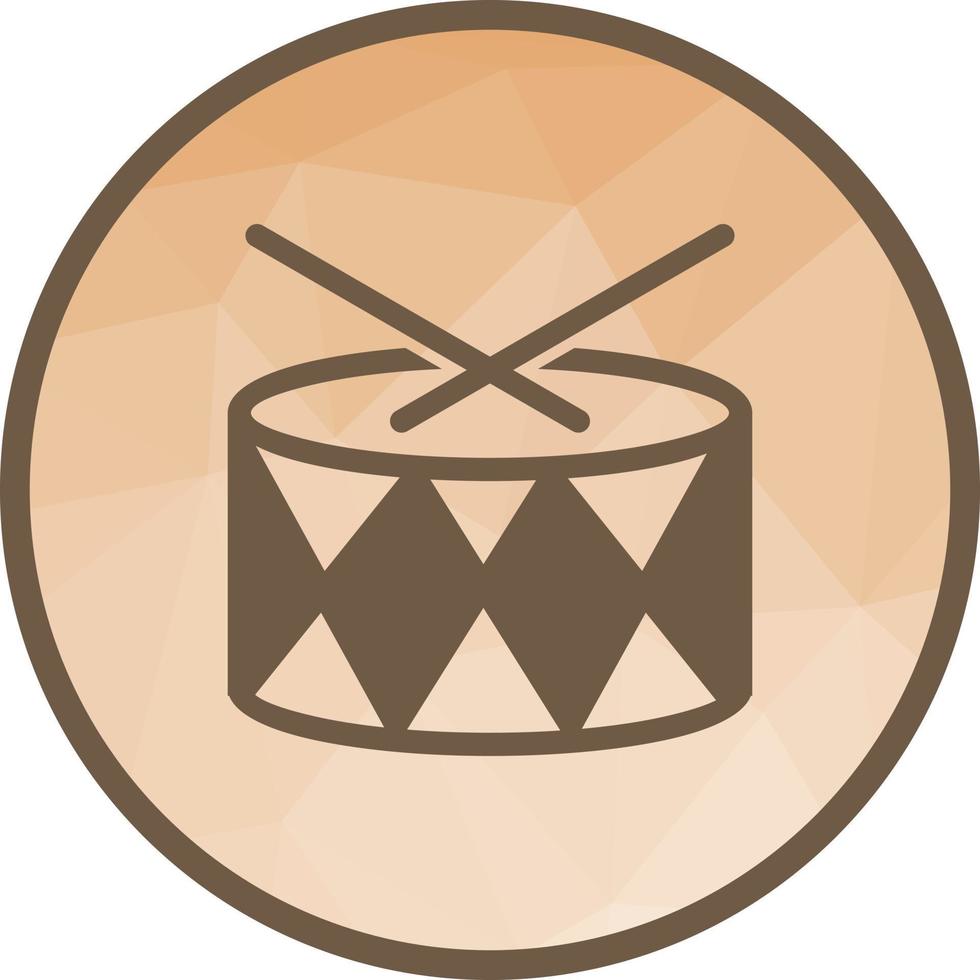 Drums Low Poly Background Icon vector