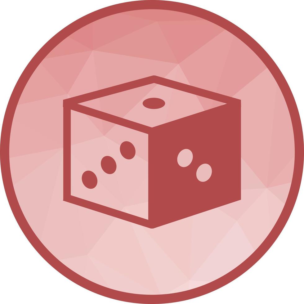 Dice Low Poly Background Icon vector