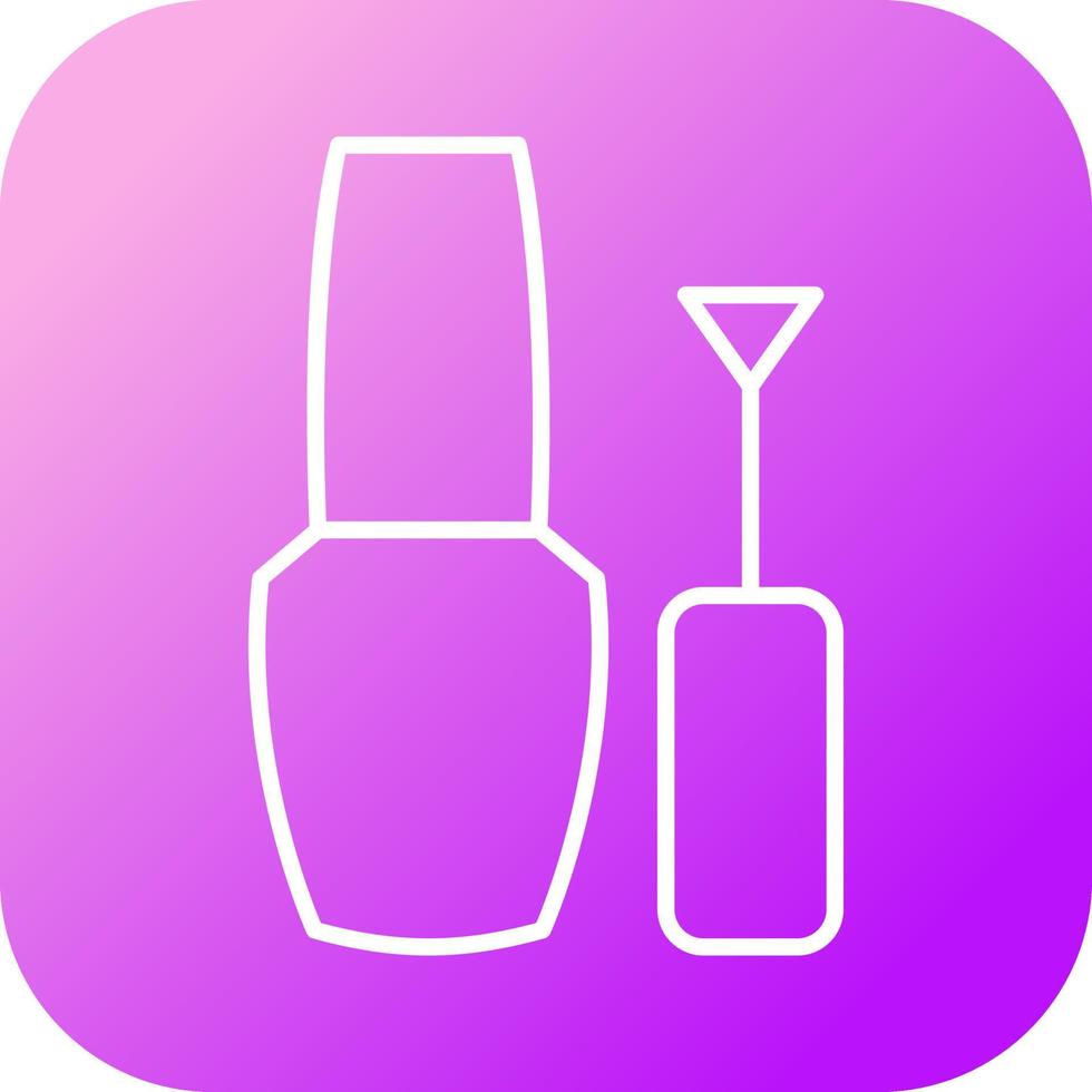 icono de vector de esmalte de uñas